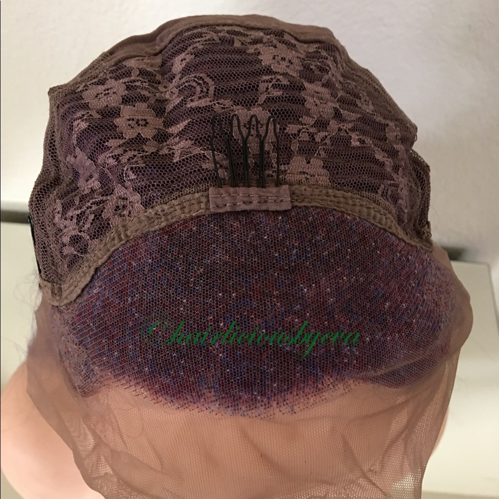 Mixed colors wig Swiss lace front wavy 22” Long - Picture 6 of 8